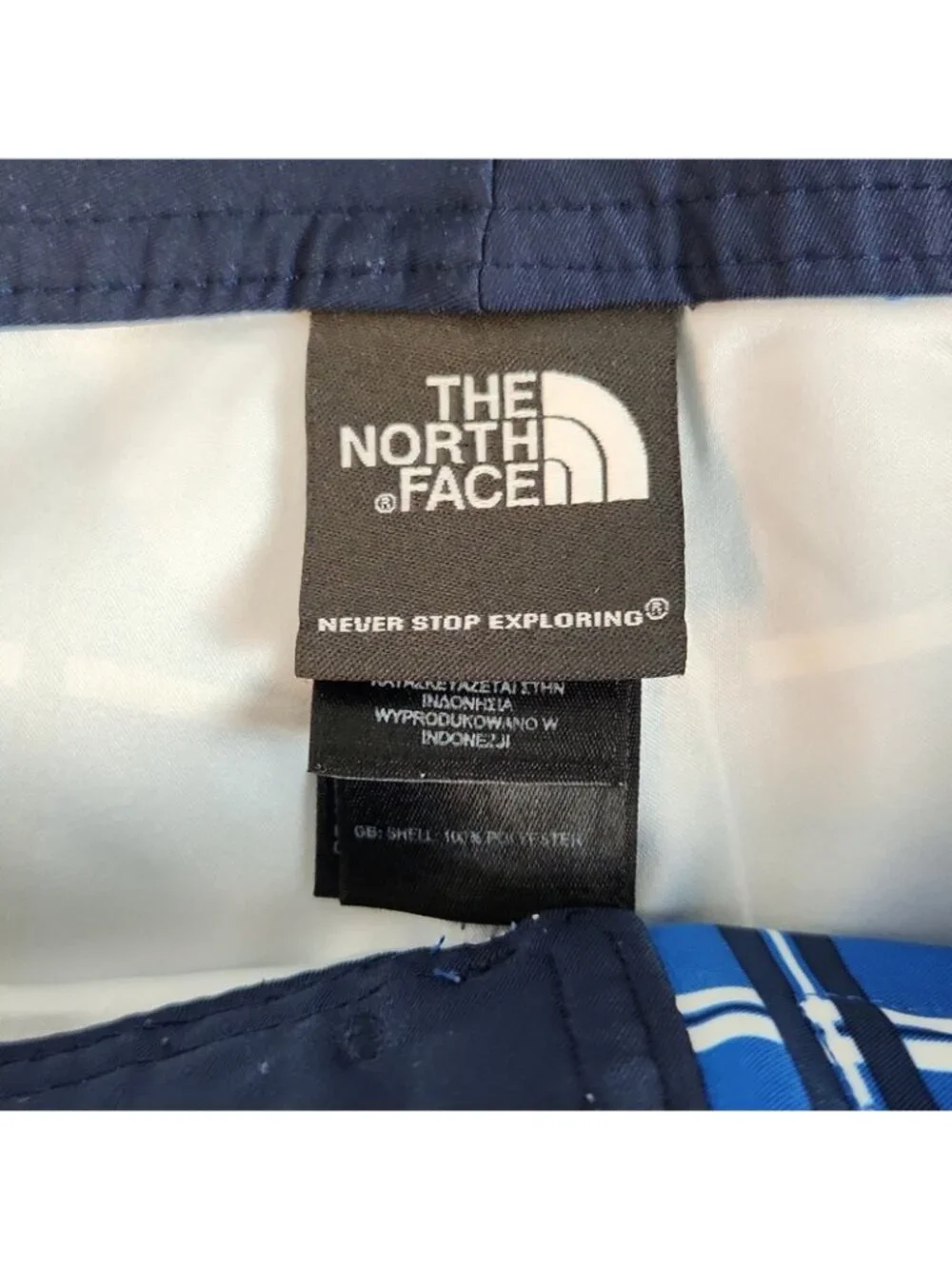 The North Face Men’s Board Shorts – Blue & White – Size 30